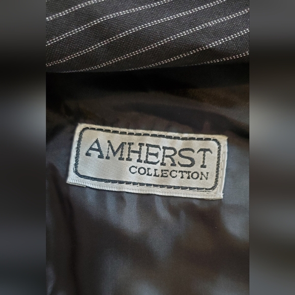 Amherst Collection Boys Black Pin Stripe Blazer Suit Jacket Size 16 Prep - Picture 6 of 7